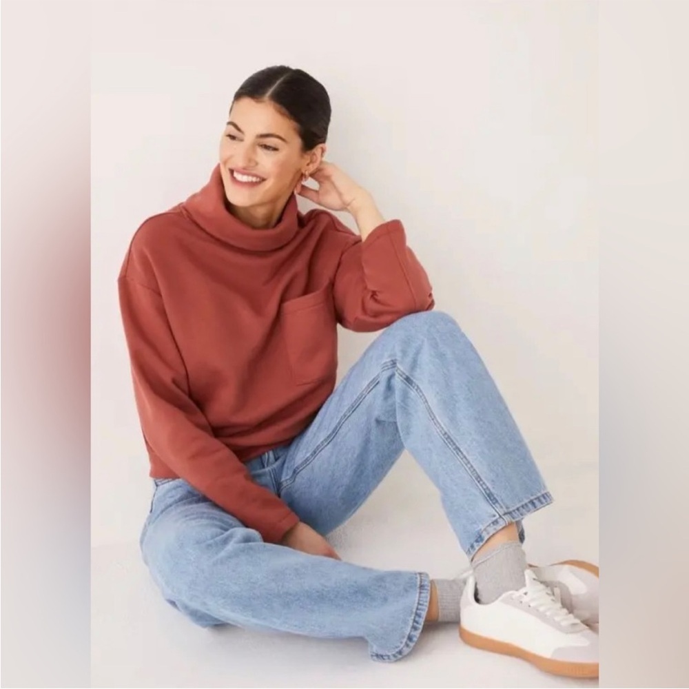 Frank & Oak Fleece Mockneck Sweatshirt- Size XS